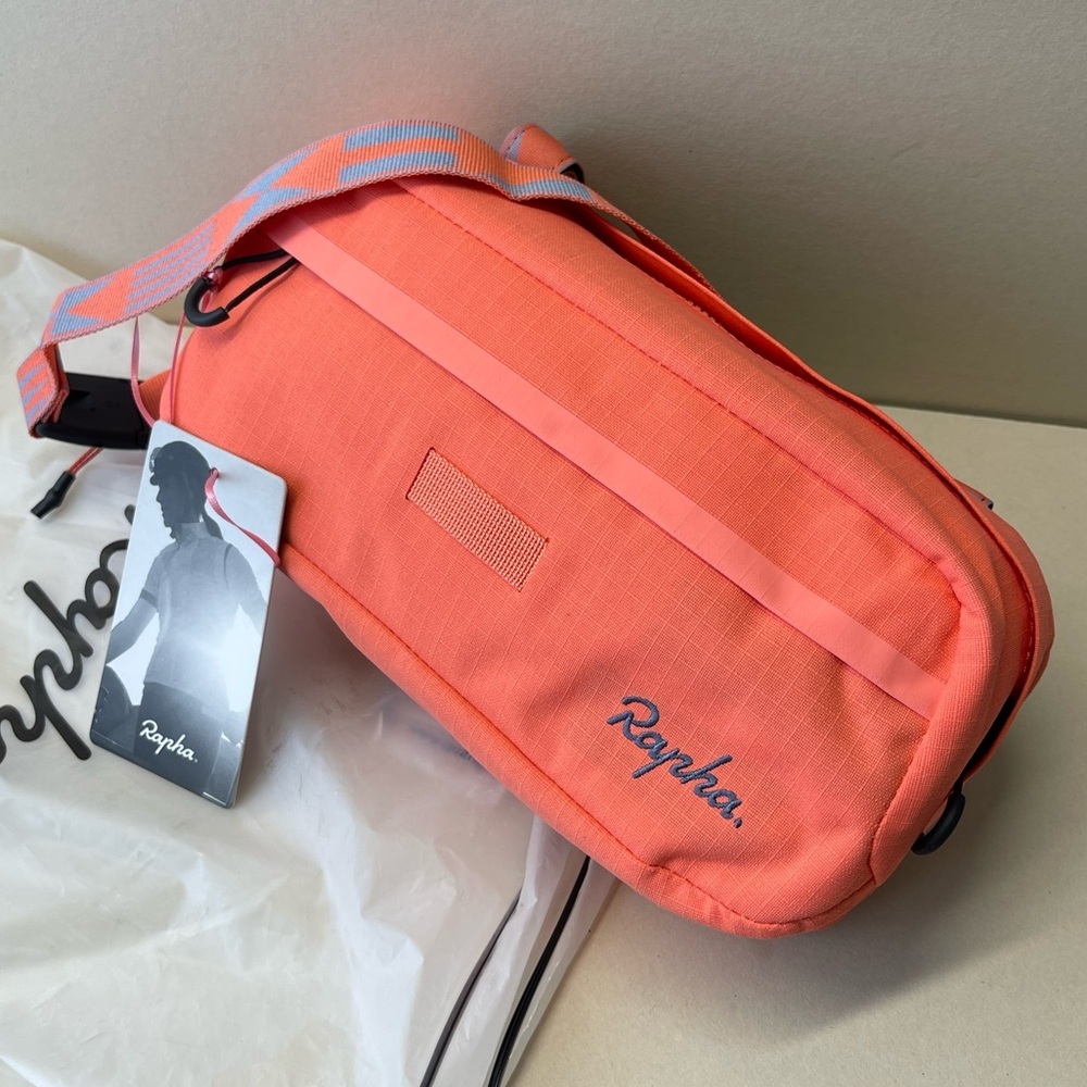 (new+tag) Rapha 2-in-1 bike bar bag / shoulder sling pack orange